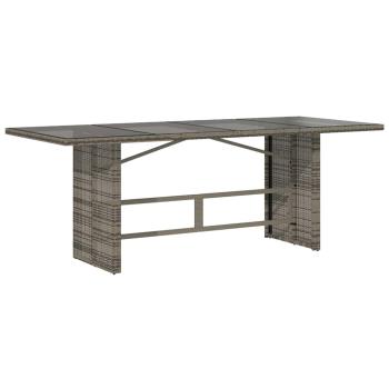9-teilige Garten Essgruppe Graues Poly-Rattan