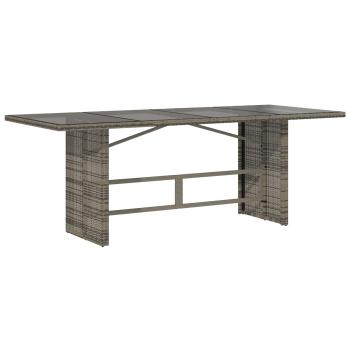 Garten Essgruppe mit Kissen 9 pcs Grau Poly-Rattan