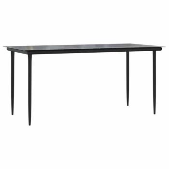 5-Teiliges Garten-Dining-Set Schwarz Poly-Rattan