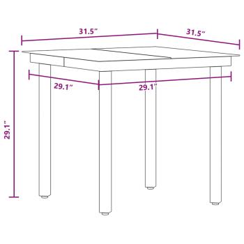 Garten Essgruppe mit Kissen 5 pcs Schwarz Poly-Rattan