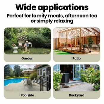 Garten Essgruppe mit Kissen 5 pcs Schwarz Poly-Rattan