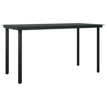 Garten Essgruppe mit Kissen 5 pcs Schwarz Poly-Rattan