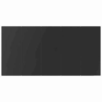 7-teiliges Garten Esstisch Set Schwarz Poly Rattan