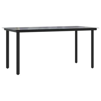 5-teiliges Garten-Essset in Grau Poly Rattan