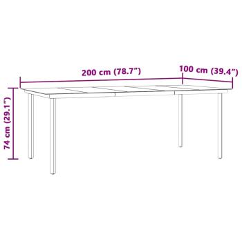 7-teiliges Gartenspeiseset Grau Poly-Rattan