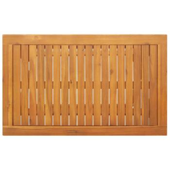 4-teiliges Faltbares Garten Bistro Set aus massivem Akazienholz, Faltbarer Gartentisch Rechteckig 100x55x75 cm aus massivem Akazienholz, Faltbare Gartenstühle 2 Stück 36x46x85 cm aus massivem Akazienholz