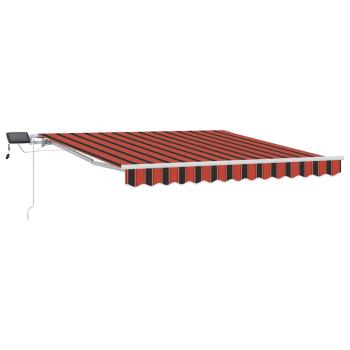 manuelle einziehbare Markise mit LED Orange und Braun 300x250 cm
