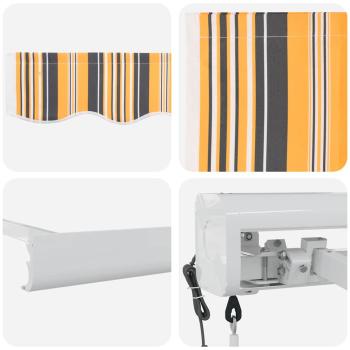 Automatische Einziehbare Markise mit mehrfarbigen Streifen 300x250 cm