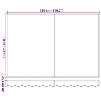 Manuelle Einziehbare Markise Schwarz 300x250 cm, Markisen-Ersatzstoff für 3x2,5 m Rahmen Schwarz