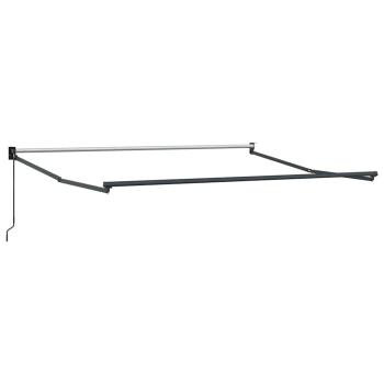 Manuelle Einziehbare Markise Schwarz 300x250 cm, Markisen Ersatzstoff für 3x2,5 m Rahmen Schwarz