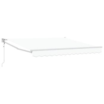 Automatische Einziehbare Markise Weiß 300x250 cm, Markisen-Ersatzstoff für 3x2,5 m Rahmen Weiß