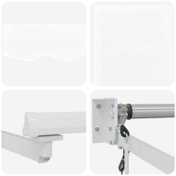 Automatische Einziehbare Markise Weiß 300x250 cm, Markisen-Ersatzstoff für 3x2,5 m Rahmen Weiß