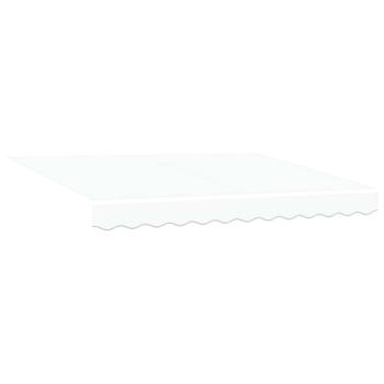 manuelle einziehbare Markise Weiß 300x250 cm, Markisenersatzstoff 3x2,5 m Weiß