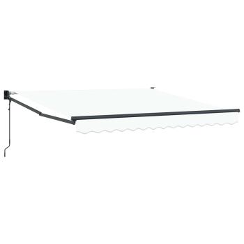 automatische einziehbare Markise Weiß 300x250 cm, Markisen-Ersatzstoff für Rahmen 3x2,5 m Weiß
