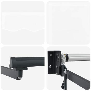automatische einziehbare Markise Weiß 300x250 cm, Markisen-Ersatzstoff für Rahmen 3x2,5 m Weiß