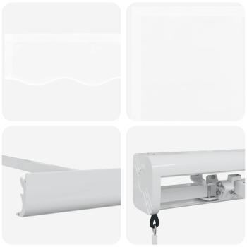 Manuelle Ausziehbare Markise Weiß 300x250 cm, Markisenersatzstoff für 3x2.5 m Rahmen Weiß