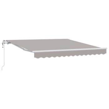 automatische einziehbare Markise Hellgrau 300x250 cm, Markisenersatzstoff für 3x2,5 m Rahmen Hellgrau