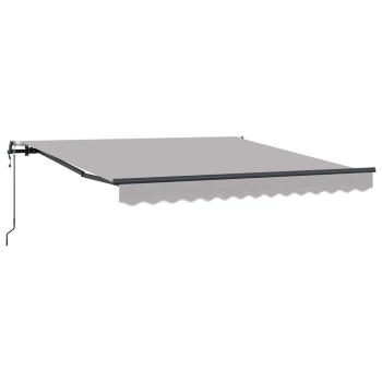 Automatische Einziehbare Markise Hellgrau 300x250 cm, Markisen Ersatzstoff für 3x2.5 m Rahmen Hellgrau