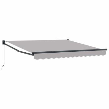 Manuelle Einziehbare Markise Hellgrau 300x250 cm, Markisen-Ersatzstoff für 3x2.5 m Rahmen Hellgrau