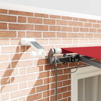 Automatische Einziehbare Markise mit LED Rot 300x250 cm, Markisen-Ersatzstoff für 3x2,5 m Rahmen Rot