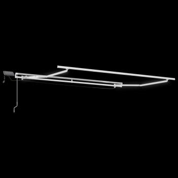 manuelle einziehbare Markise mit LED Grün und Gelb 300x250 cm, Markisen Ersatzstoff für 3x2.5 m Rahmen Grün und Gelb