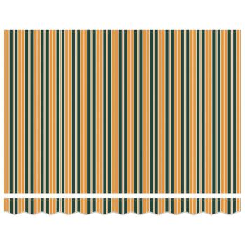 Manuelle Ausziehmarkise Grün und Gelb 300x250 cm, Markisenstoff für 3x2,5 m Rahmen Grün und Gelb