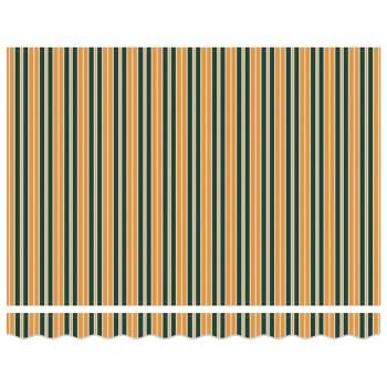 Manuelle Ausziehbare Markise Grün und Gelb 300x250 cm, Markisenersatzstoff für 3x2,5 m Rahmen Grün und Gelb