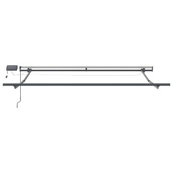 Manuelle einziehbare Markise mit LED in Grün und Weiß 300x250 cm, Markisenersatzstoff für Rahmen 3x2.5 m in Grün und Weiß