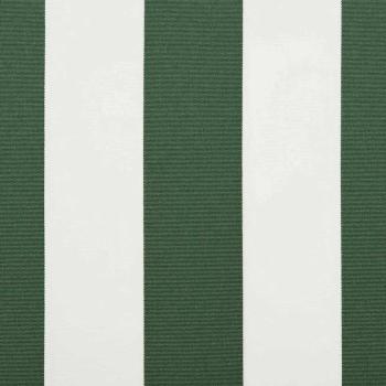Automatische einziehbare Markise Grün und Weiß 300x250 cm, Markisen-Ersatzgewebe für 3x2.5 m Rahmen Grün und Weiß