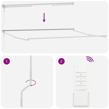 Manuelle einziehbare Markise mit LED Orange und Braun 350x250 cm