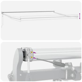 Manuelle einziehbare Markise mit LED Orange und Braun 350x250 cm