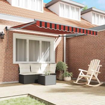 Automatische Einziehbare Markise Orange und Braun 350x250 cm