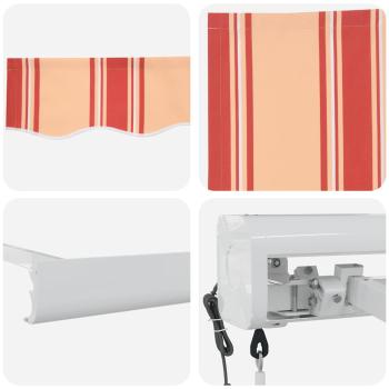 Automatische einziehbare Markise in Gelb und Orange, 350x250 cm