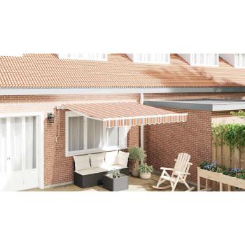 Automatische Einziehbare Markise mit Mehrfarbigem Streifen 350x250 cm