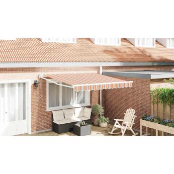 ARDEBO.de - Automatische Einziehbare Markise Multicolor Streifen 350x250 cm