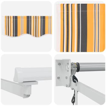 Automatische einziehbare Markise Multicolor Streifen 350x250 cm