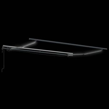Automatische einziehbare Markise mit LED Weiß 350x250 cm, Markisenersatzstoff für Rahmen 3.5x2.5 m Weiß