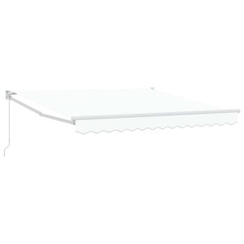 manuelle einziehbare Markise Weiß 350x250 cm, Markisen Ersatzstoff für Rahmen 3.5x2.5 m Weiß