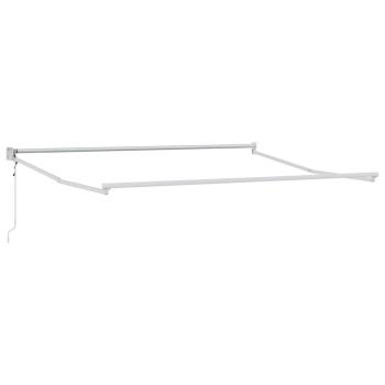 automatische einziehbare Markise Weiß 350x250 cm, Markisen-Ersatzstoff für 3,5x2,5 m Rahmen Weiß