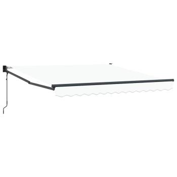 automatische einziehbare Markise Weiß 350x250 cm, Markisen-Ersatzstoff für 3,5x2,5 m Rahmen Weiß