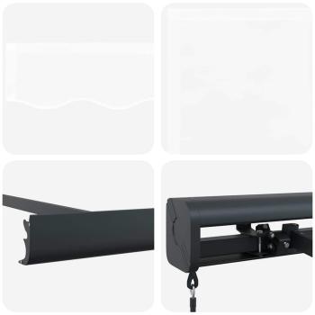 manuelle einziehbare Markise Weiß 350x250 cm, Markisen-Ersatzstoff für 3,5x2,5 m Rahmen Weiß