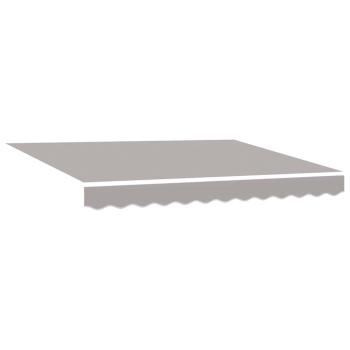 Manuelle einziehbare Markise mit LED Licht Hellgrau 350x250 cm, Markisenersatzstoff für 3,5x2,5 m Rahmen Hellgrau