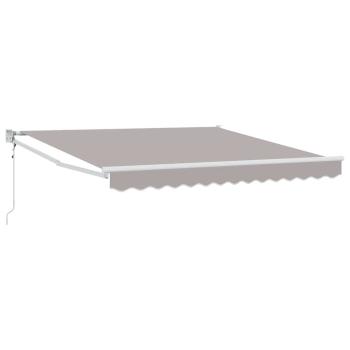 Automatische Einziehbare Markise Hellgrau 350x250 cm, Markisen Ersatzstoff für 3.5x2.5 m Rahmen Hellgrau