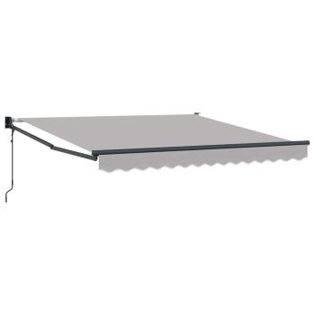Automatische Einziehbare Markise Hellgrau 350x250 cm, Markisen-Ersatzgewebe für 3.5x2.5 m Rahmen Hellgrau