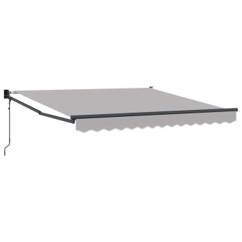 Automatische Einziehbare Markise Hellgrau 350x250 cm, Markisen-Ersatzgewebe für 3.5x2.5 m Rahmen Hellgrau