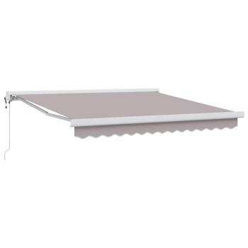 Automatische Einziehbare Markise Hellgrau 350x250 cm, Markisenersatzstoff für 3.5x2.5 m Rahmen Hellgrau