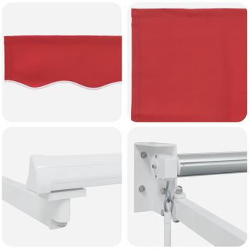 Manuelle Einziehbare Markise Rot 350x250 cm, Markisenersatzstoff für Rahmen 3,5x2,5 m Rot