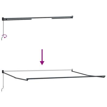 manuelle einziehbare Markise buntgestreift 400x300 cm