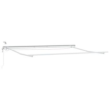 automatische einziehbare Markise mit LED Beige 400x300 cm, Markisen-Ersatzstoff für 4x3 m Rahmen Beige
