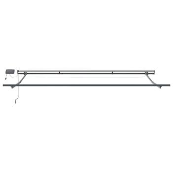 manuelle einziehbare Markise mit LED Beige 400x300 cm, Markisen-Ersatzstoff für 4x3 m Rahmen Beige